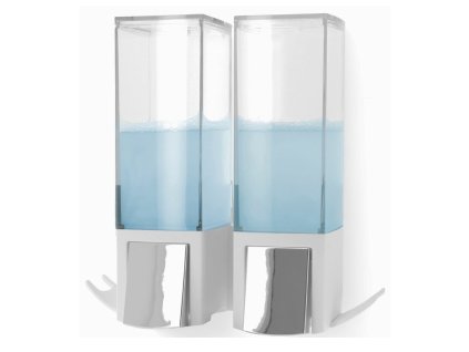 Dávkovač mýdla Compactor Edge, 2 x 500 ml, bílá (Barva černá)