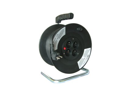 Prodlužovací kabel na bubnu 4Z - 50m, černá (Barva černá)
