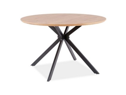 Jídelní stůl Aster 120 cm, dub / černá (Barva dub)
