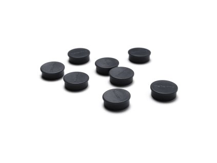 Set magnetů průměr 20 mm, 8 ks, černá (Barva černá)