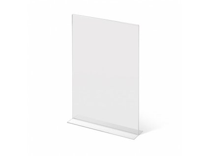 Plexi stojánek typu T na výšku, formát A4, čirá (Barva čirá)