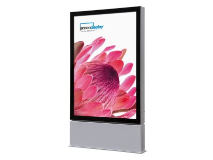 Venkovní oboustranná plakátová vitrína s LED osvětlením 120 x 180 cm, hliník (Barva hliník)