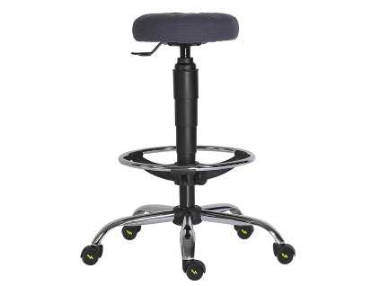 Pracovní židle Mini Antistatic s opěrkou nohou, šedá (Barva šedá)