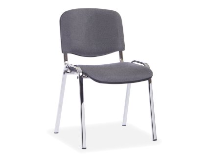 Konferenční židle Viva, chromované nohy, šedá (Barva šedá)