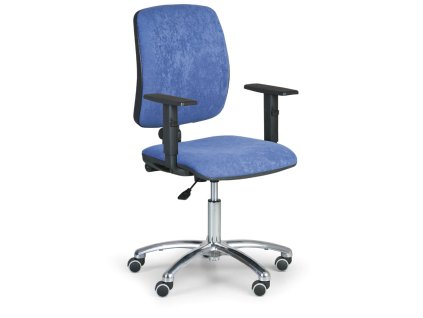 Pracovní židle Torino II područky T, modrá (Barva modrá)