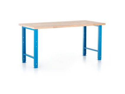 Výškově nastavitelný dílenský stůl Basic, 170 x 80 cm, modrá - ral 5012 (Barva modrá - ral 5012)