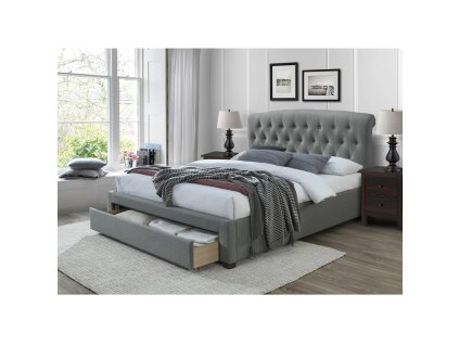Postel Avanti 160 x 200 cm, šedá (Barva šedá)