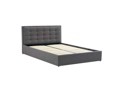 Postel Padva 160 x 200 cm, šedá (Barva šedá)