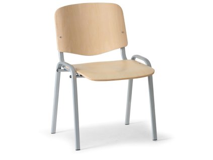 Dřevěná židle ISO - šedé nohy, buk (Barva buk)
