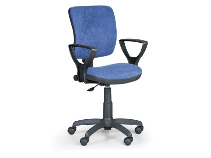 Pracovní židle Milano II s područkami, modrá (Barva modrá)