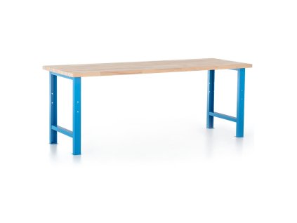 Dílenský stůl Basic, 220 x 80 cm, modrá - ral 5012 (Barva modrá - ral 5012)