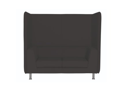 Pohovka Notre Dame Lounge 102, dvojsedák, černá / stříbrná (Barva černá)