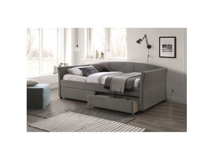 Postel Lanta 90 x 200 cm, šedá (Barva šedá)