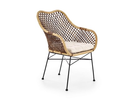 Jídelní židle Percy, ratan / černá (Barva ratan)