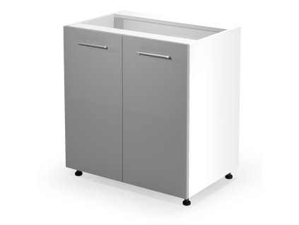 Dolní skříňka Vento D-80/82, bílá / šedá (Barva šedá || bílá)