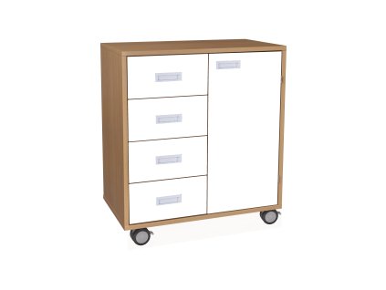 Skříňka kombinovaná, s kolečky