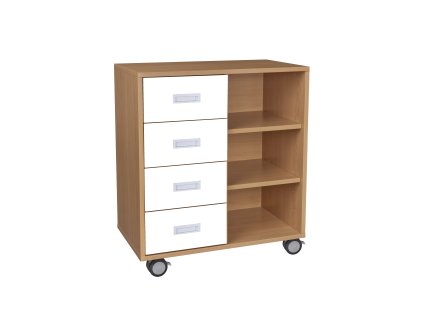 Skříňka kombinovaná, s kolečky