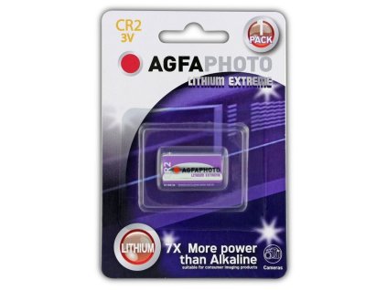 Lithiová fotobaterie AgfaPhoto CR2, 3 V, blistr 1 ks, lithiová (Barva fialová)