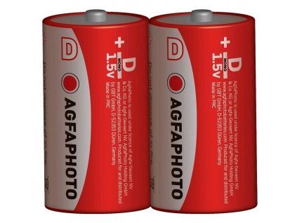 Zinková batéria AgfaPhoto R20/D, 1,5 V, 2 ks
