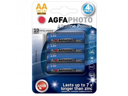 Power alkalická baterie AgfaPhoto LR06/AA, 1,5 V, blistr 4 ks