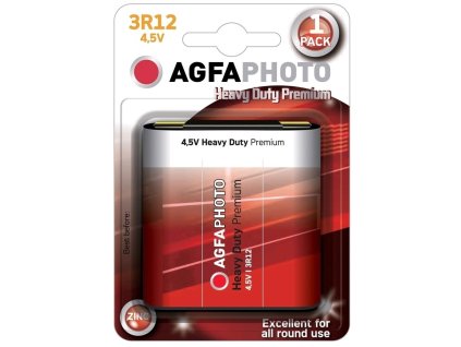 Zinková baterie AgfaPhoto 4,5 V, blistr 1 ks, zinková (Barva červená)