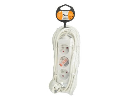 Prodlužovací kabel 3Z - 5m, bílá (Barva bílá)