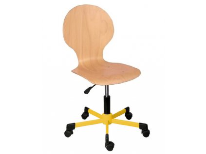 Školní otočná šálová židle na kolečkách