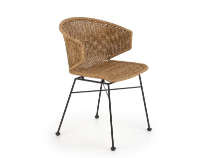 Jídelní židle Besant, ratan / černá (Barva ratan)
