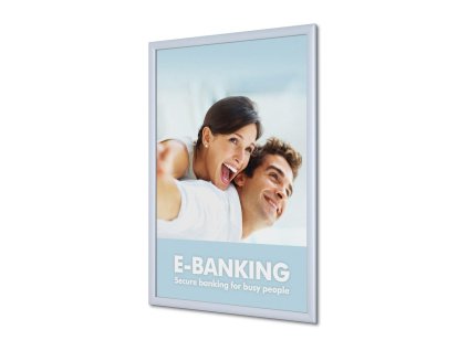 Klaprám A2, ostrý roh, profil 20 mm, stříbrná (Barva stříbrná)