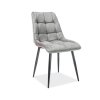 Jídelní židle Chic Velvet, šedá / černá (Barva šedá)