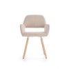 Jídelní židle Leroy, béžová / buk (Barva šedá)