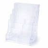Stojánek na letáky formátu A4, 4 kapsy, čirá (Barva čirá)