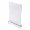 Stojánek na letáky typu T na výšku, formát A4, čirá (Barva čirá)