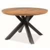 Jídelní stůl Ritmo, průměr 120 cm, dub / černá (Barva dub)