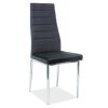 Jídelní židle Eryx Velvet, černá / stříbrná (výprodej) (Barva šedá)