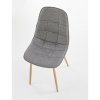 Jídelní židle Zina, šedá / přírodní dřevo (Barva šedá)