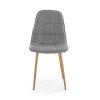 Jídelní židle Zina, šedá / přírodní dřevo (Barva šedá)