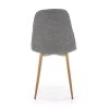 Jídelní židle Zina, šedá / přírodní dřevo (Barva šedá)