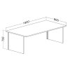 Stůl ProOffice A 160 x 80 cm, buk (Barva buk)