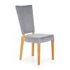 Jídelní židle Rois, šedá / dub medový (Barva šedá)