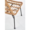 Zahradní židle Hilda, přírodní dřevo / černá (Barva ratan)