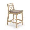 Barová židle Borys, šedá / dub sonoma (Barva šedá || dub sonoma)