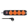 Prodlužovací kabel 4Z - 3m, vypínač, venkovní, černá (Barva černá || oranžová)