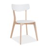 Jídelní židle Tibi, bílá / dub bělený (Barva bílá || dub)