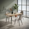 Jídelní stůl Lars, přírodní dřevo / černá (Barva dub)