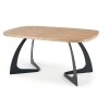 Jídelní stůl Veldon, dub / černá (Barva dub)