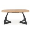 Jídelní stůl Veldon, dub / černá (Barva dub)