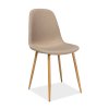 Jídelní židle Fox, šedá / dub (Barva béžová)
