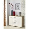 Komoda Lima IV, bílá / dub sonoma (Barva bílá || dub sonoma)