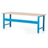 Dílenský stůl Basic s čelní deskou 200 x 80 cm, modrá - ral 5012 (Barva modrá - ral 5012)
